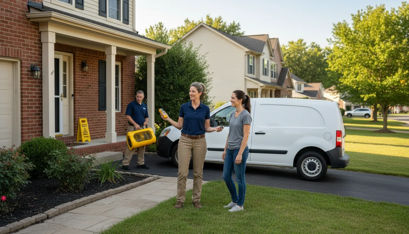 Residential water damage restoration in Glasgow, MO